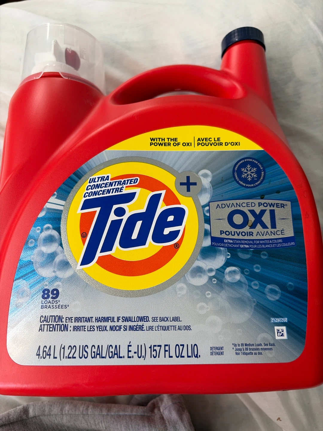 Tide Ultra Concentrated Oxi Liquid Laundry Detergent 4.64 L