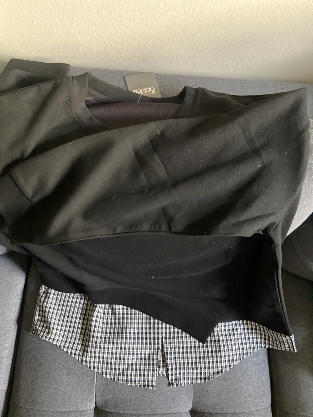 KENKI Black Layered Look T-Shirt - photo 3