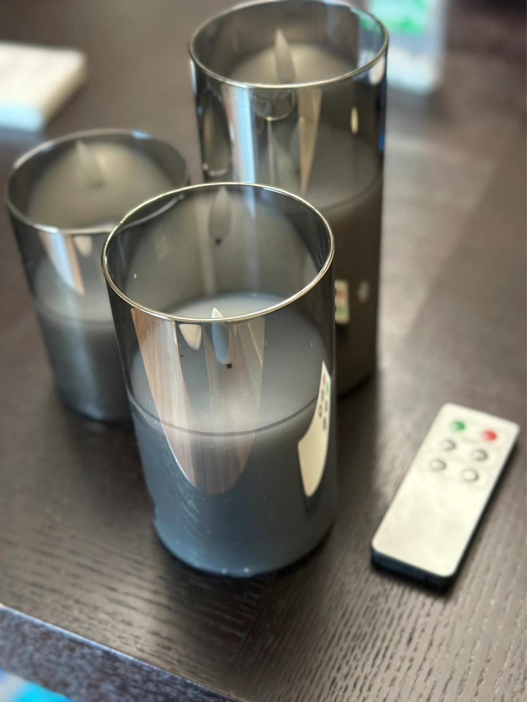 Set of 3 Flameless LED Pillar Candles with Remote