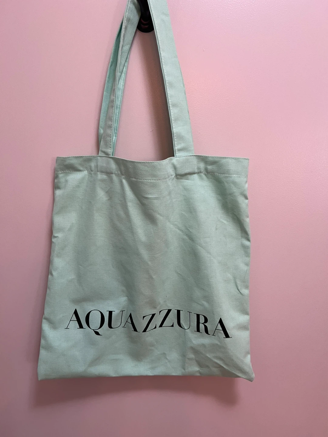 Aquazzura Mint Green Fabric Tote Bag