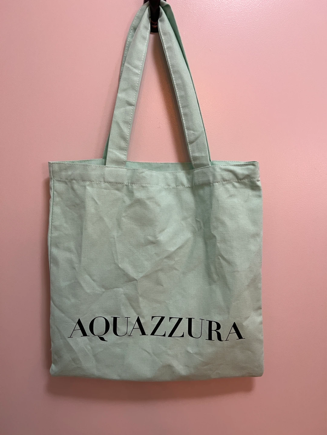 Aquazzura Mint Green Fabric Tote Bag - photo 3