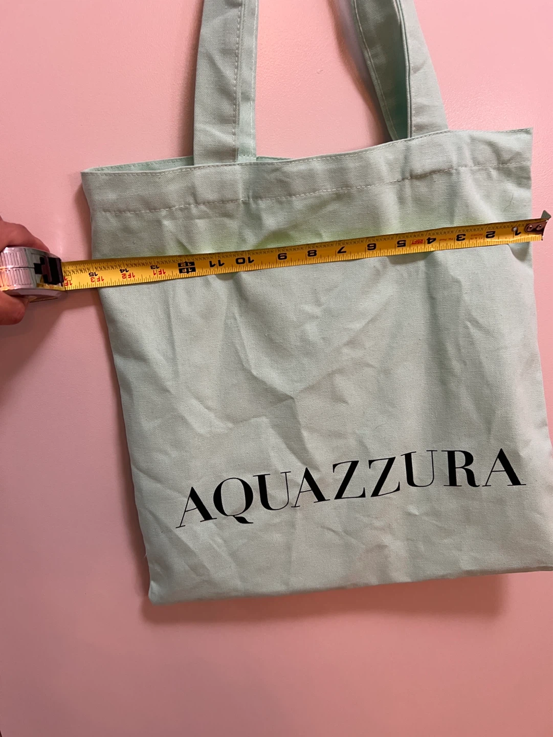 Aquazzura Mint Green Fabric Tote Bag - photo 5