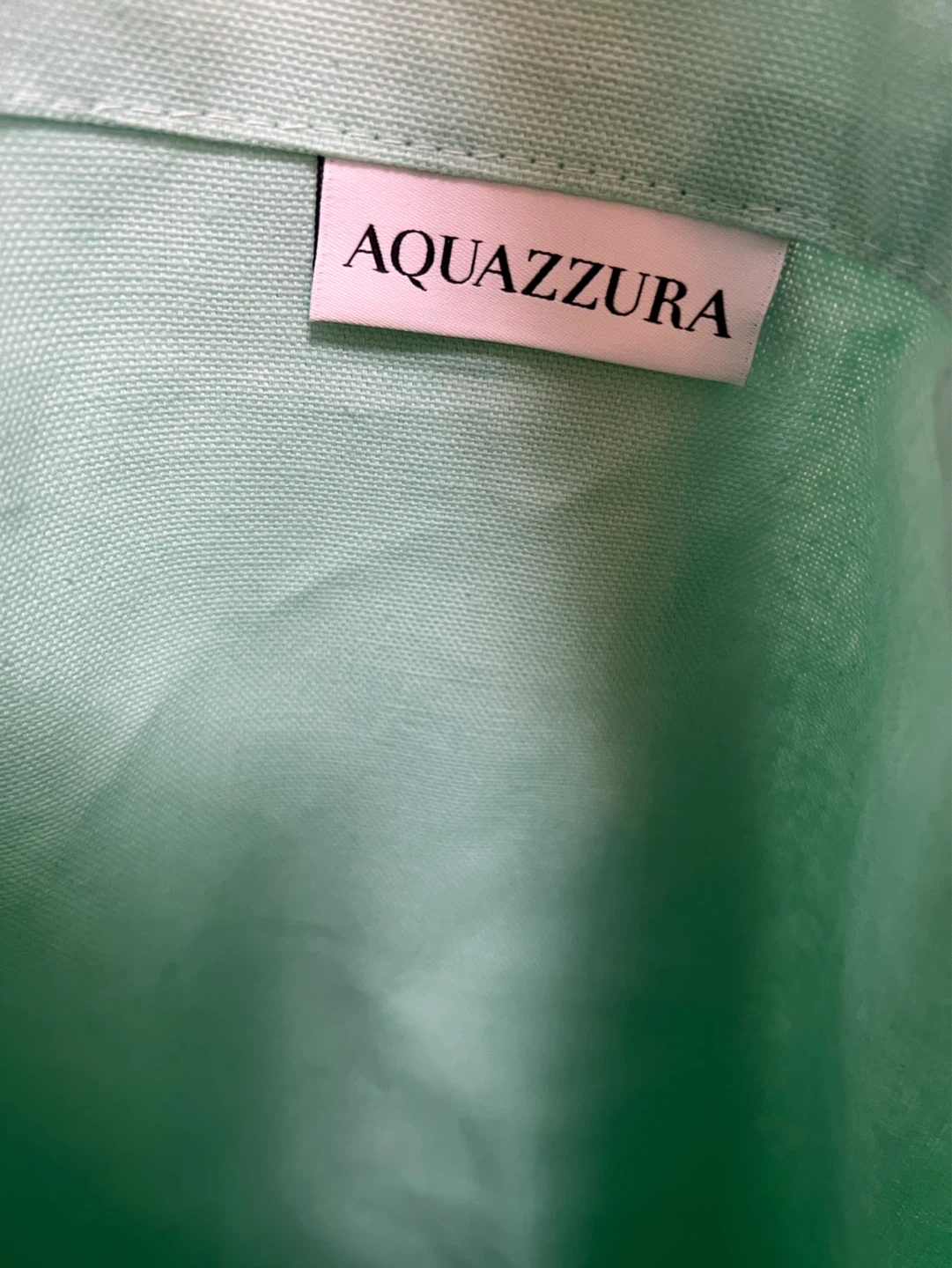 Aquazzura Mint Green Fabric Tote Bag - photo 4