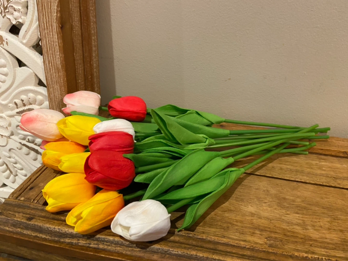 New 15PCS Artificial Tulips Flowers,Real Touch 14" Silk Tulips - photo 5