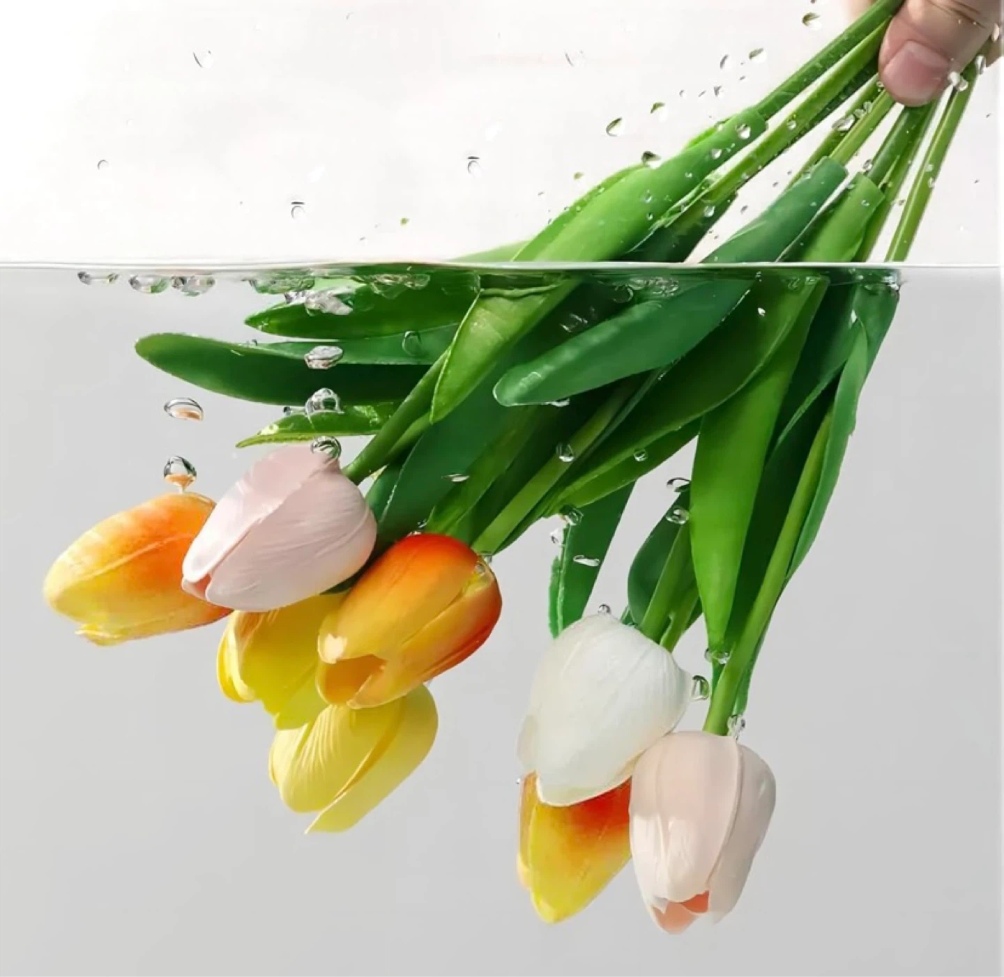 New 15PCS Artificial Tulips Flowers,Real Touch 14" Silk Tulips - photo 3