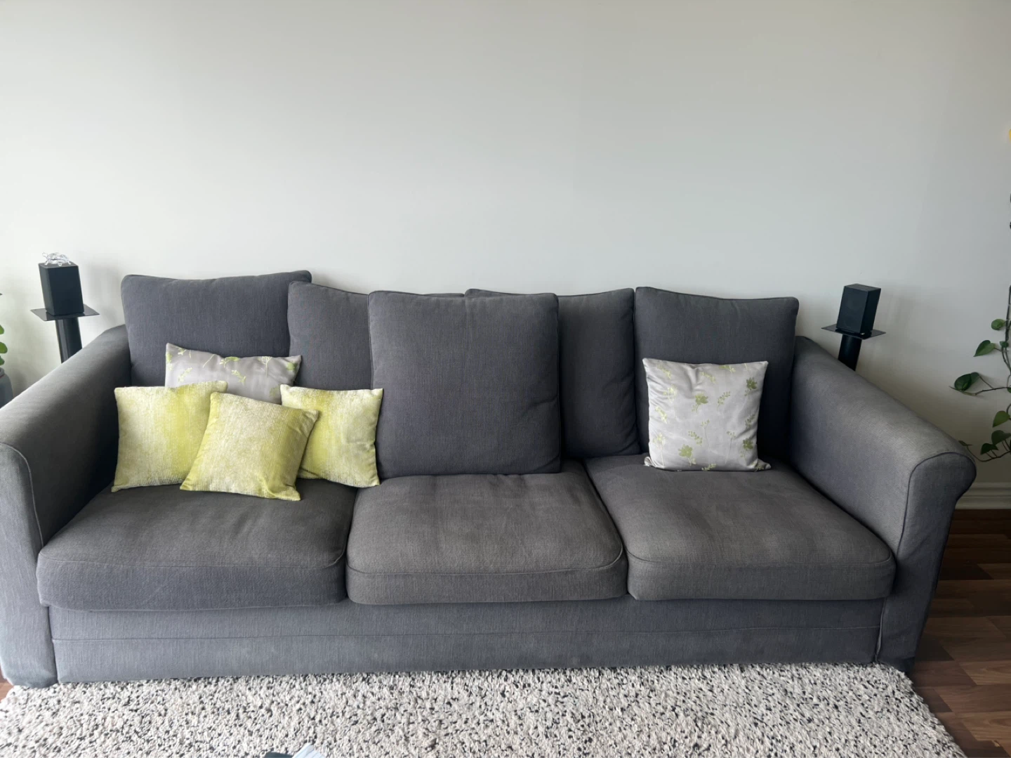 Dark Grey 3-Seater Sofa - photo 2