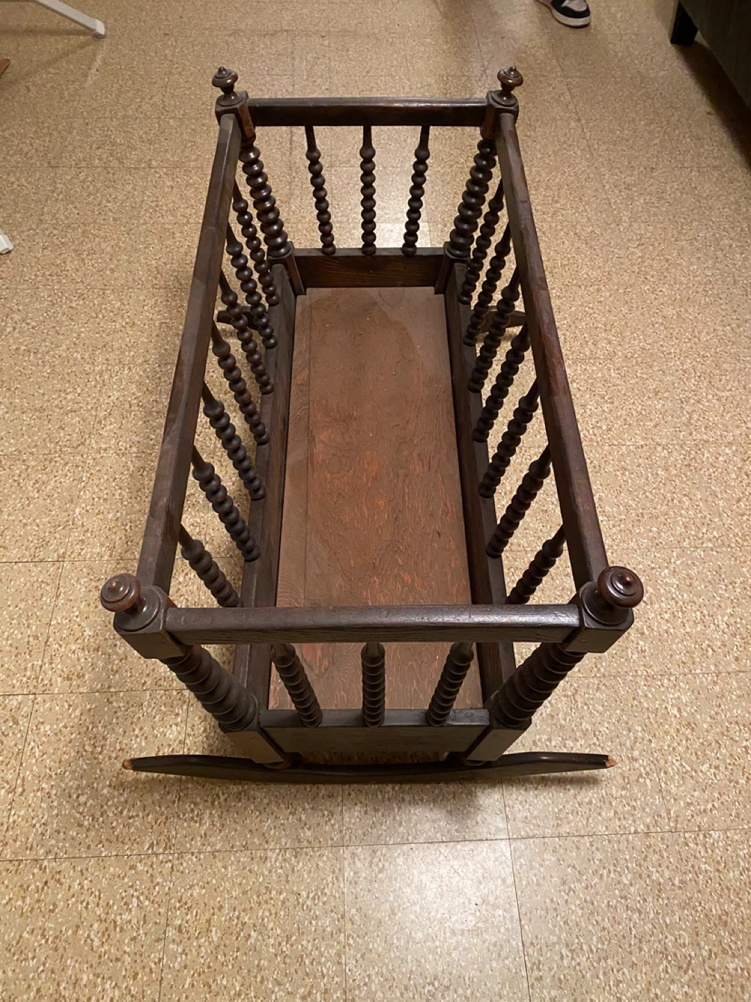 Antique Wooden Bassinet Cradle - photo 2