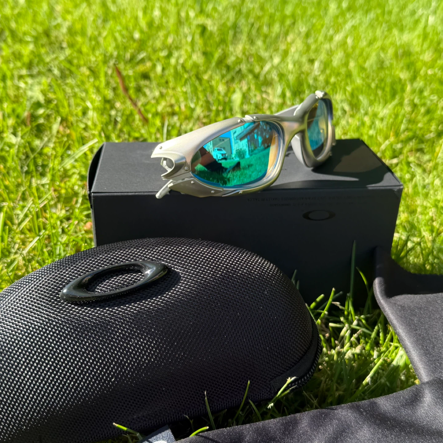 Oakley XX Metal Sunglasses - Silver/Blue - photo 5