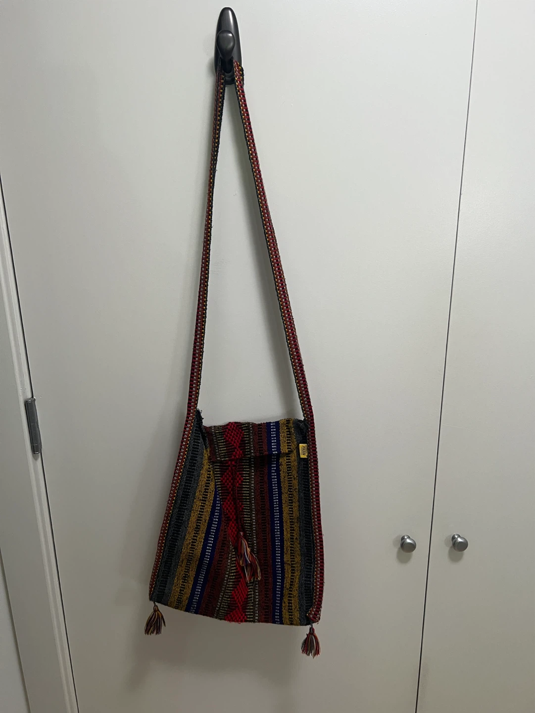 Boho Woven Crossbody Bag with Tassels - photo 2