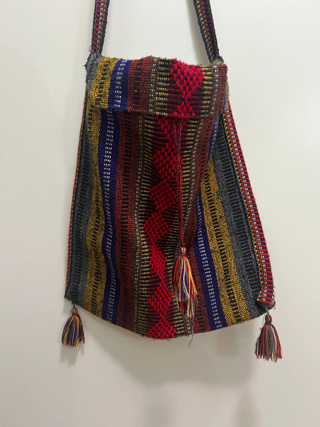 Boho Woven Crossbody Bag with Tassels - photo 3