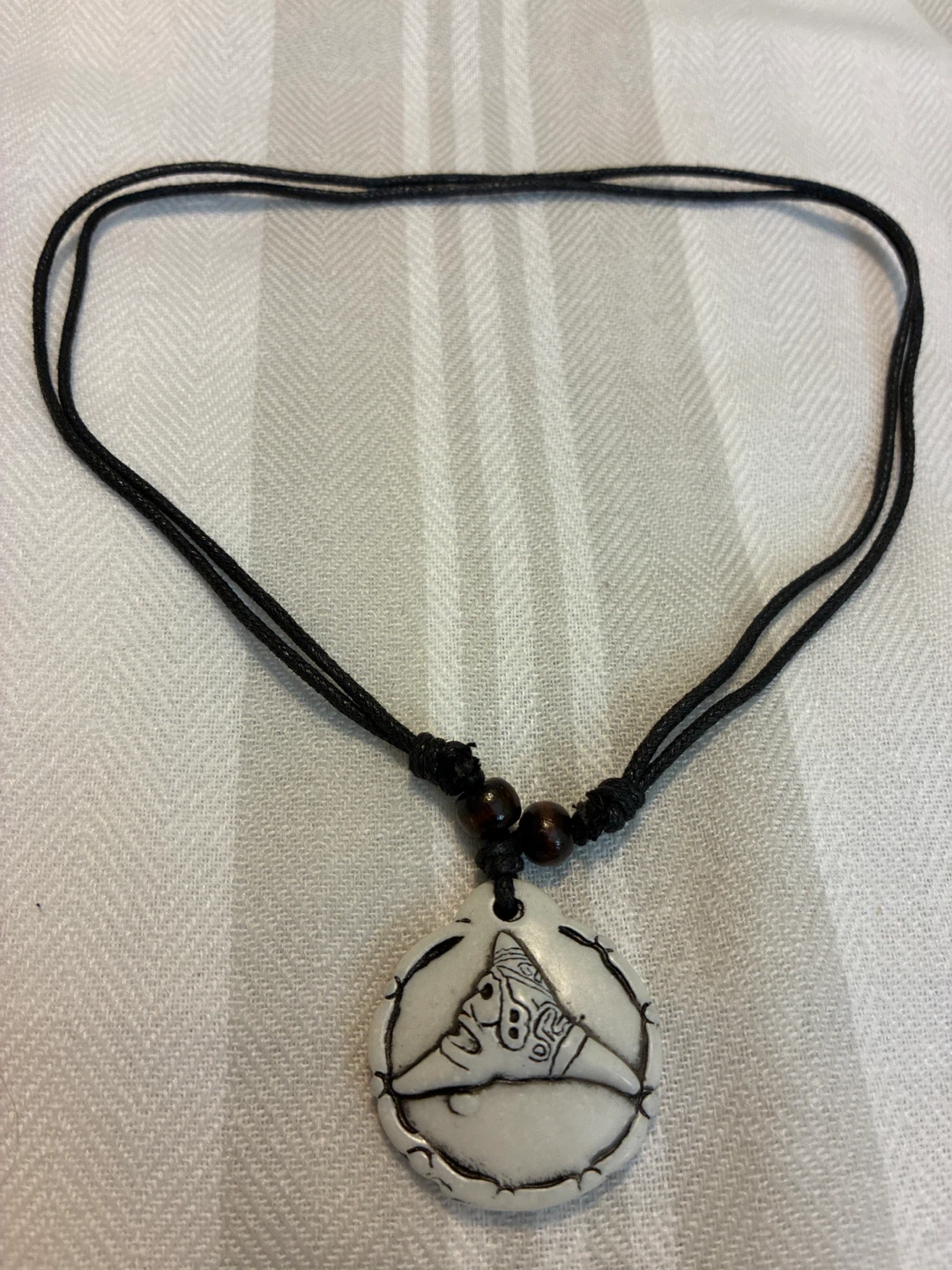 Handmade Pendant Necklace with Black Cord