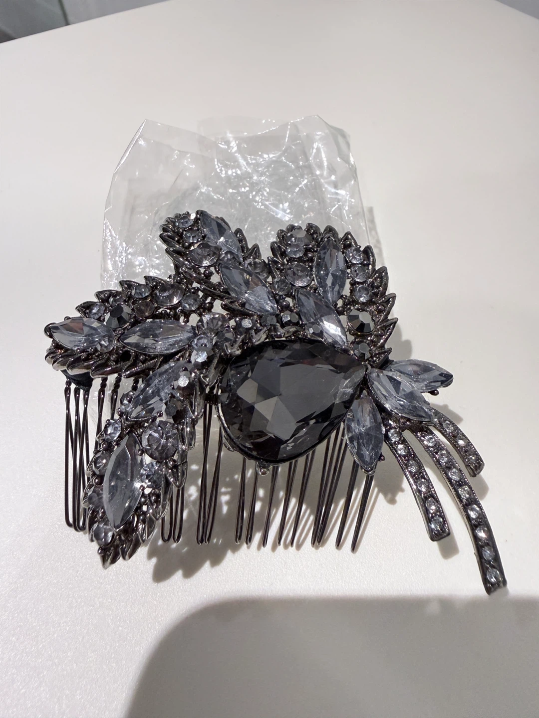 Decorative Hair Comb with Rhinestones - photo 2