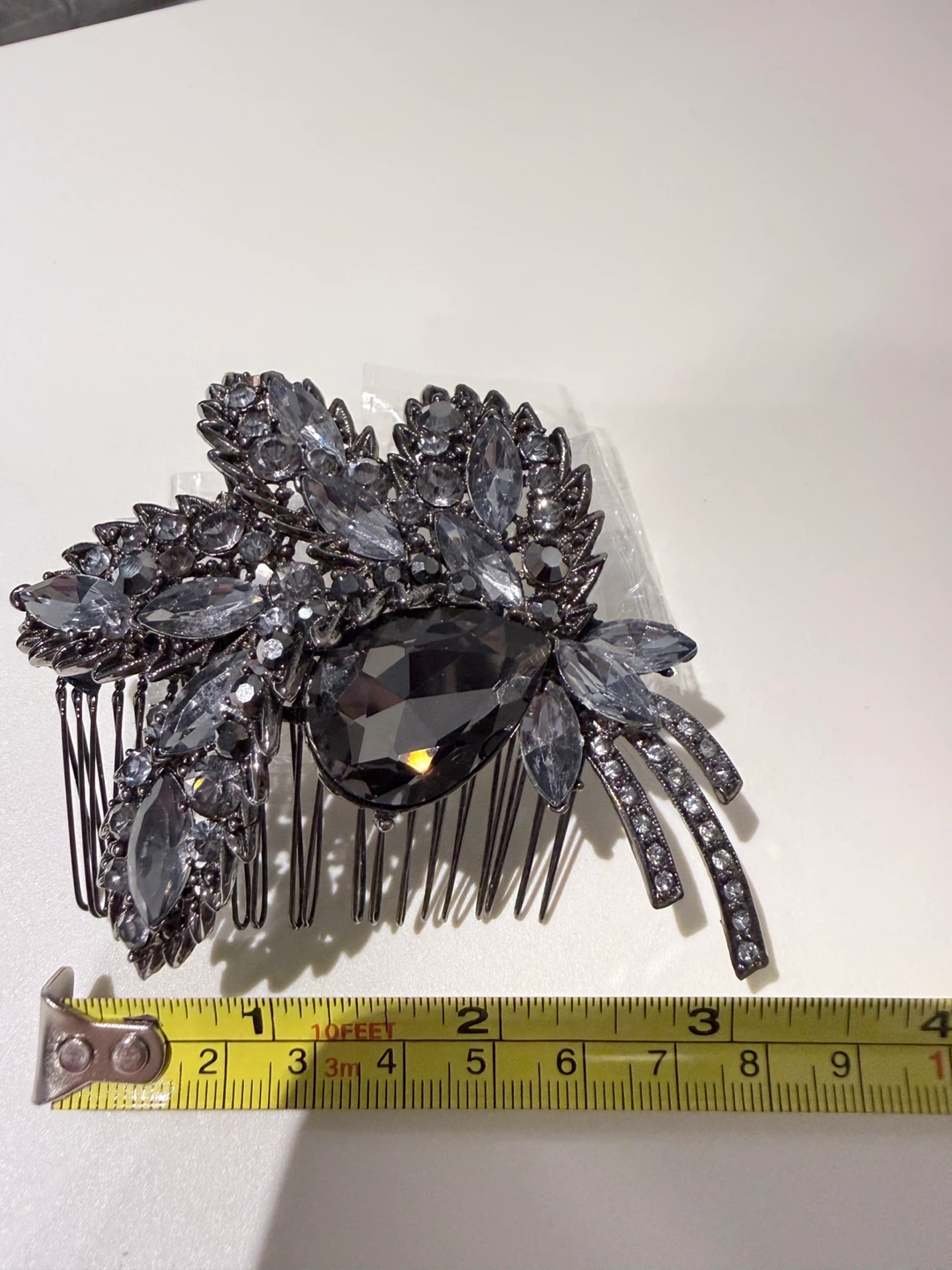 Decorative Hair Comb with Rhinestones - photo 5