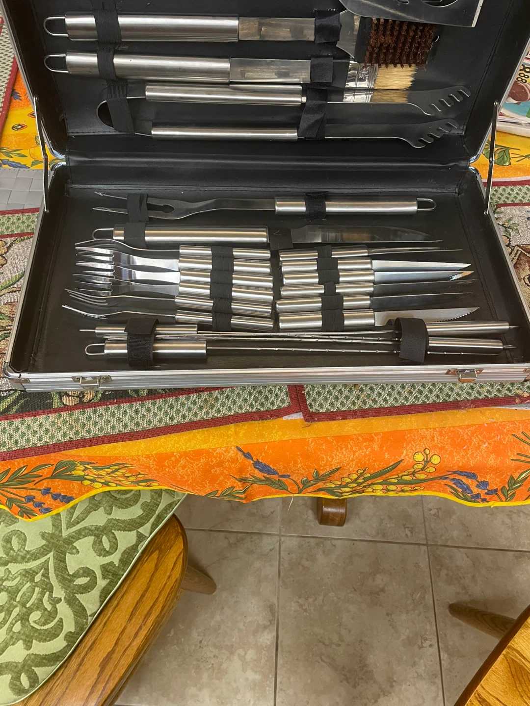 24 Piece BBQ Grill Tool Set in Silver Case - photo 2