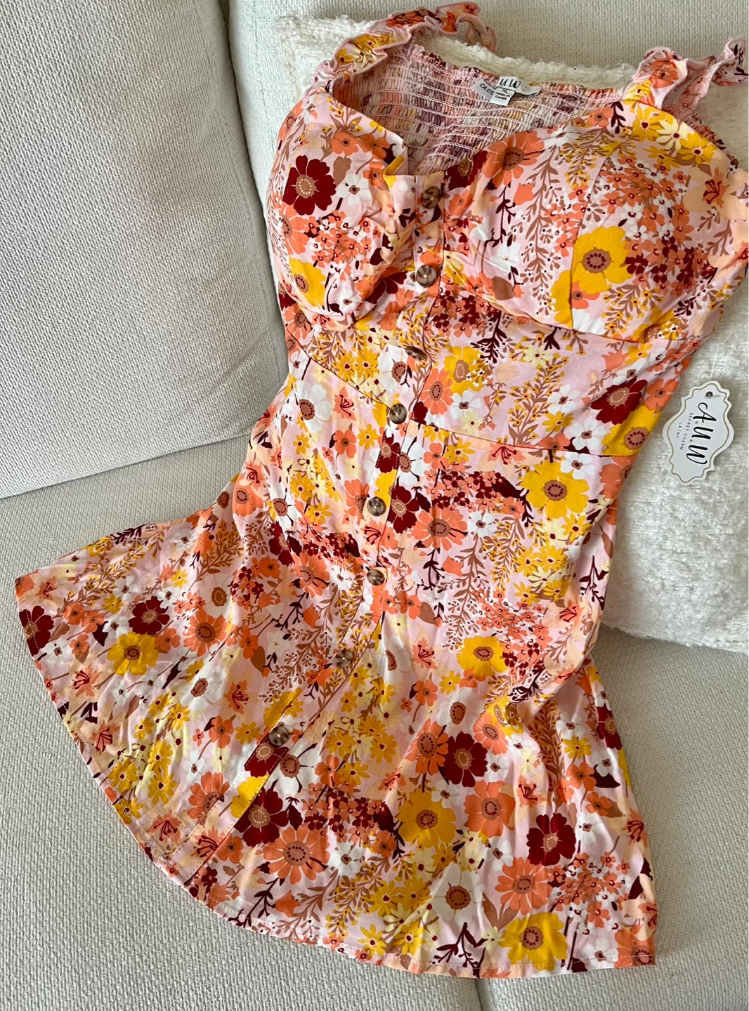 A.U.W. Secret Charm LAINY Floral Smocked Mini Dress - photo 5