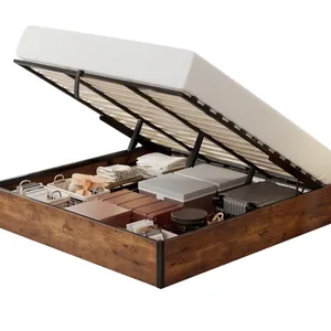 Queen Size Lift Up Storage Platform Bed Frame