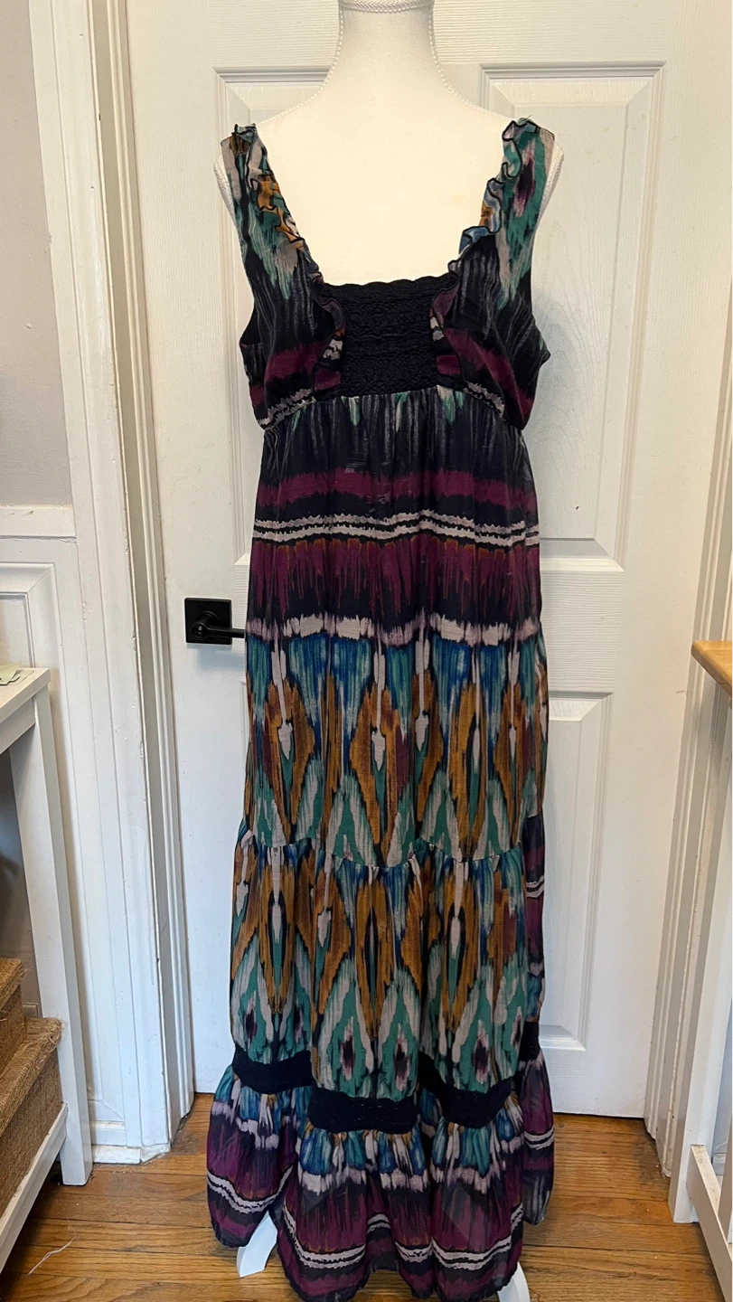 Maxi Dress with Ruffle Detail- Medium