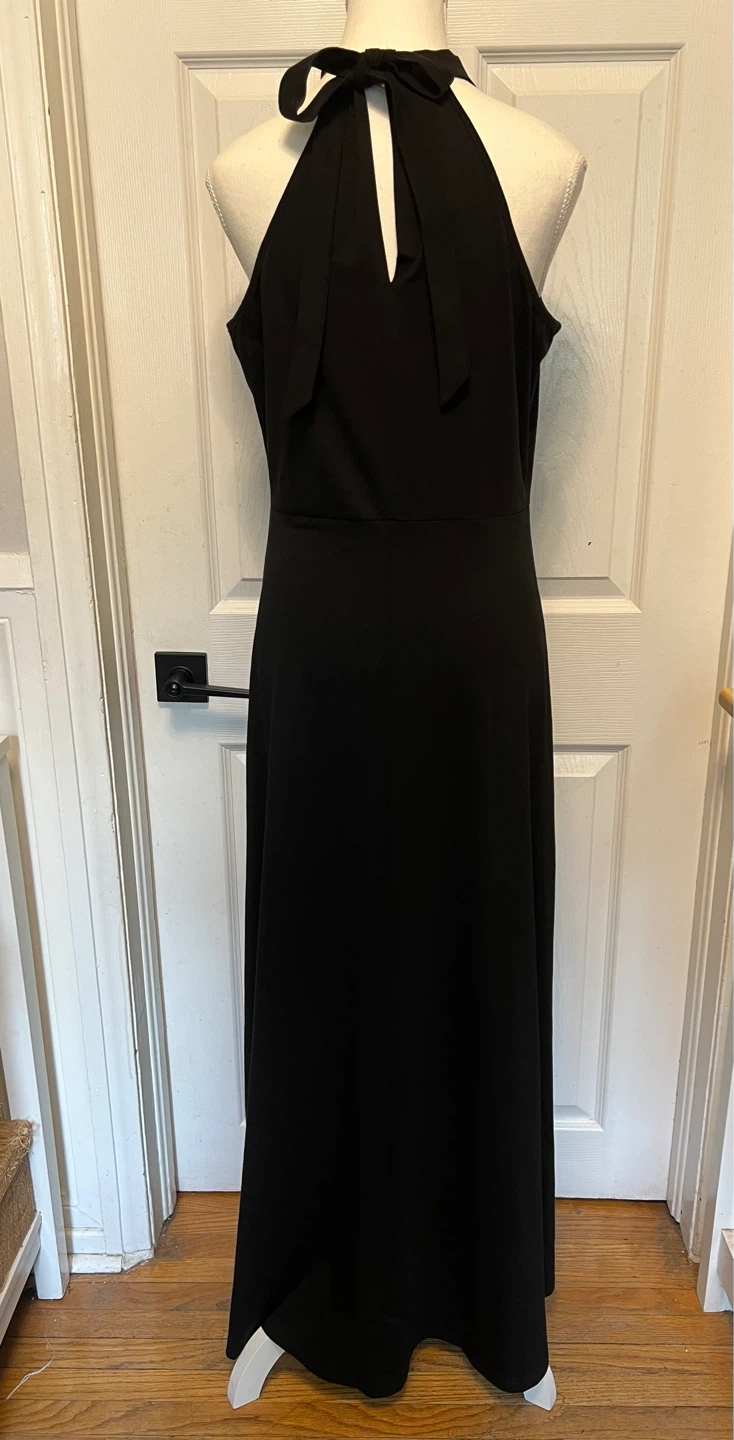 New Black Halter Neck Maxi Dress- L-XL - photo 2