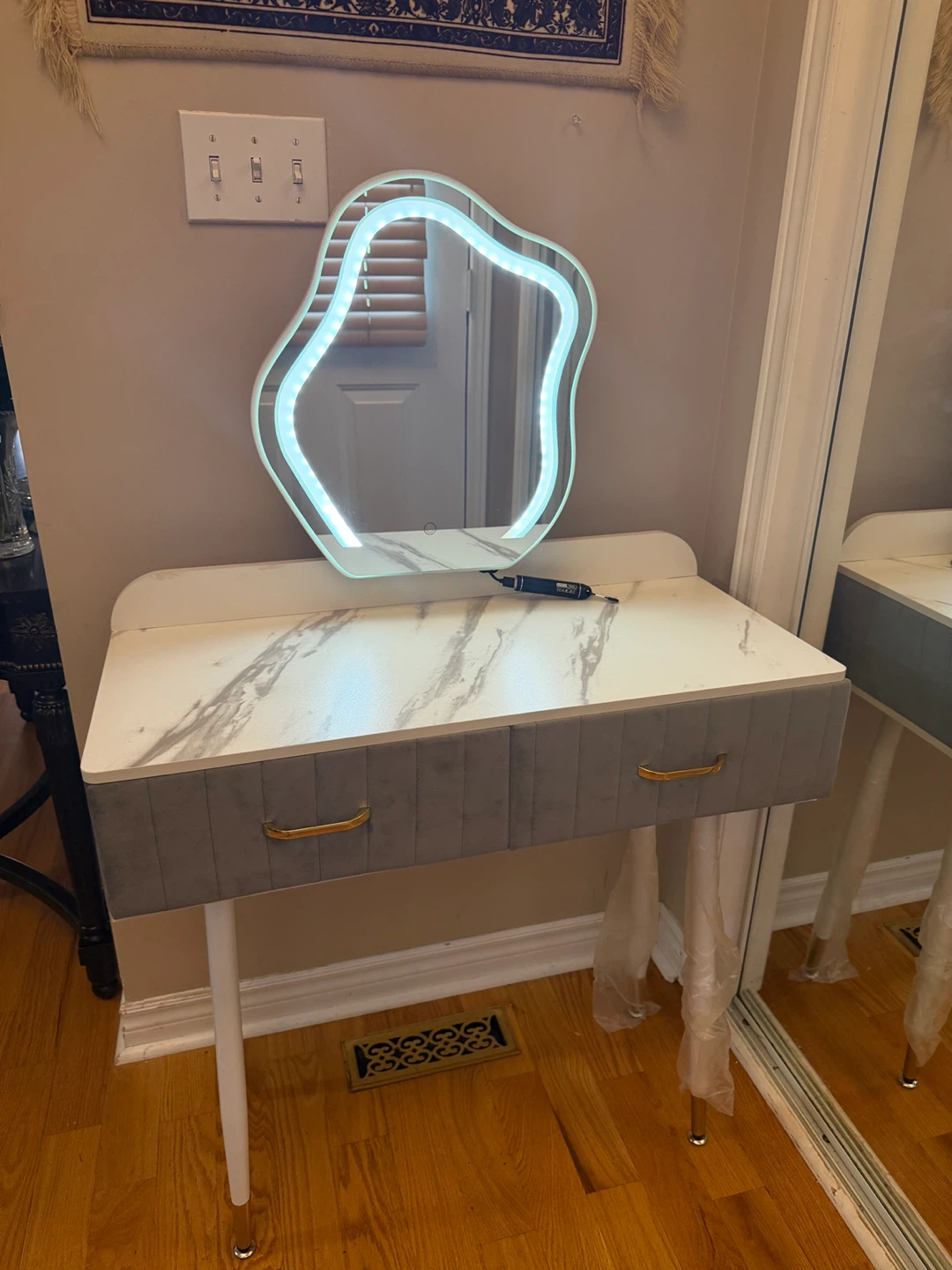 Vanity Desk with LED Mirror - photo 2