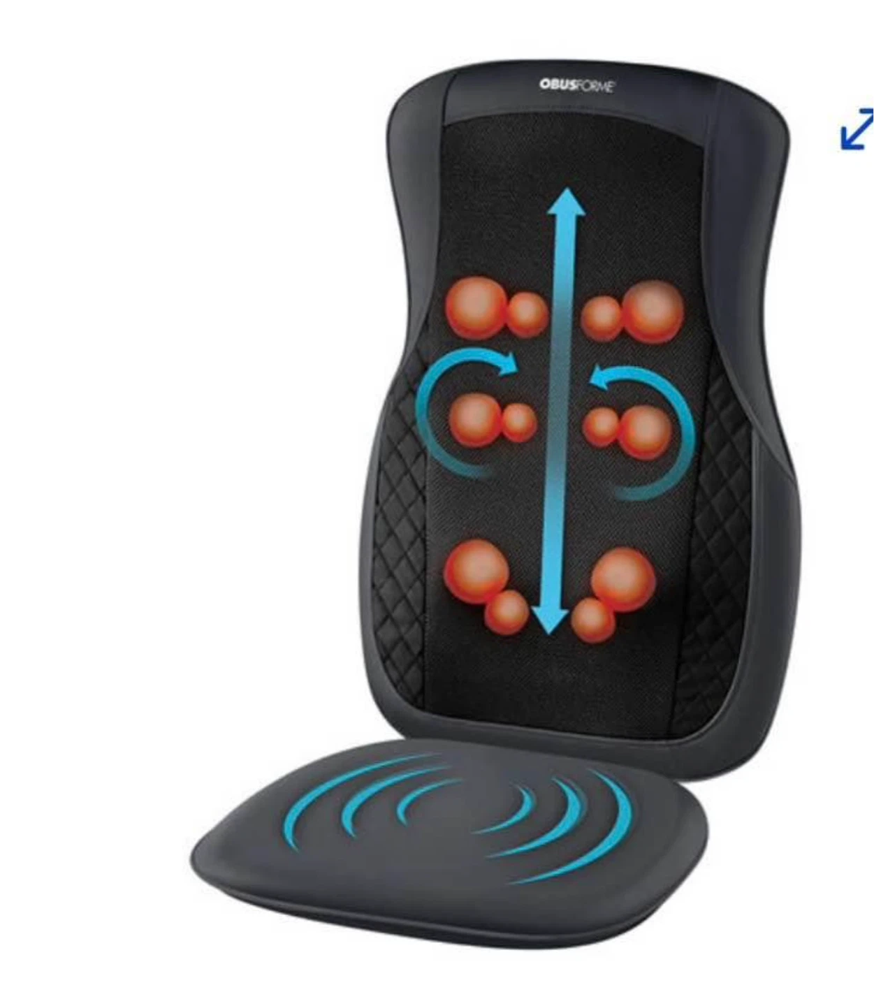 Obusforme Shiatsu Massage Cushion with Heat - photo 3