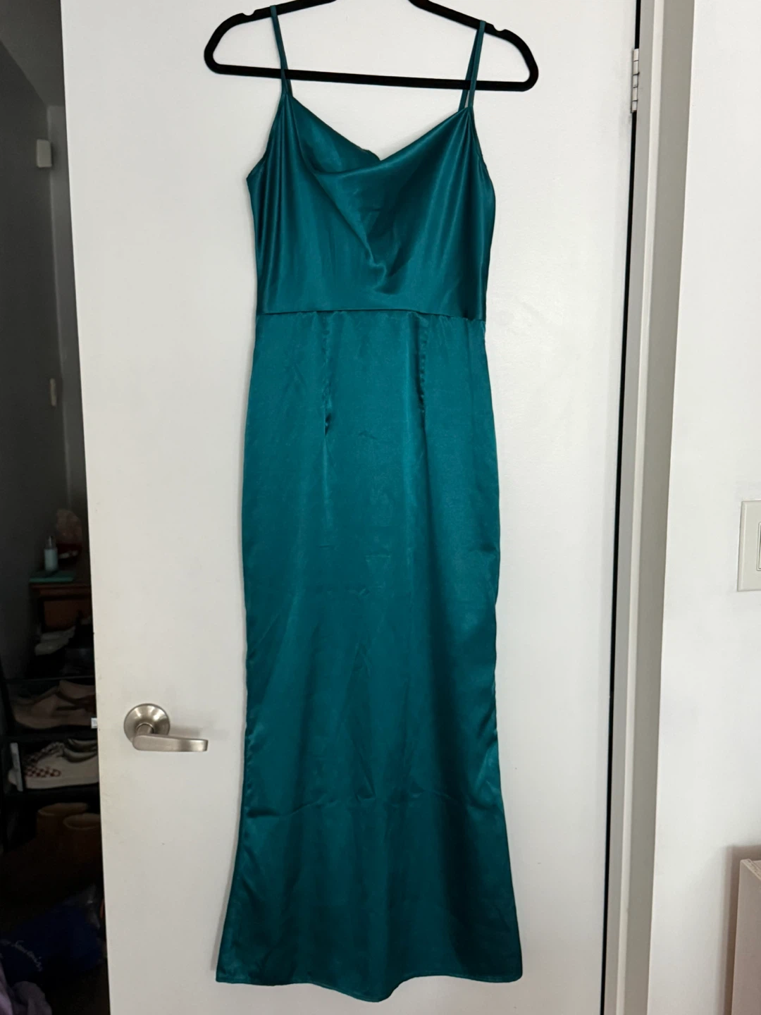 Satin Maxi Dress | Formal Wedding Guest Dress | Size Small - photo 2