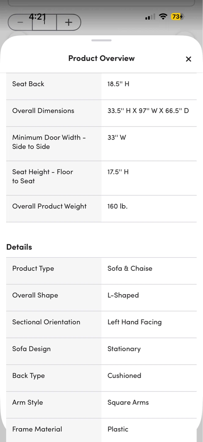 L-Shaped Sectional Sofa + Couch Vacuum Cleaner - photo 5
