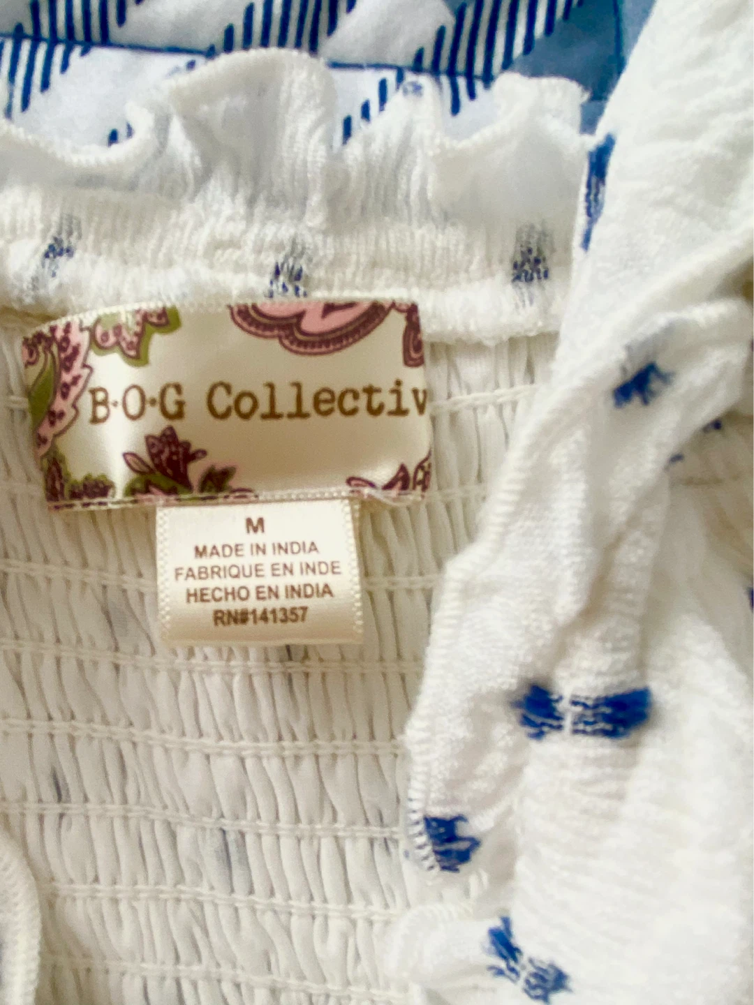 B-O-G Collective White Printed Maxi Dress - Size M - photo 3