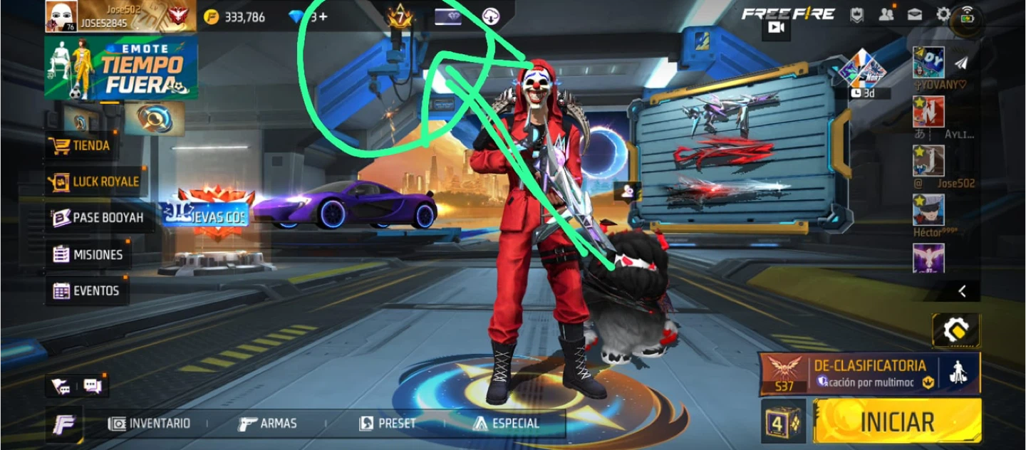 Free Fire Emote Tiempo Fuera prime 7