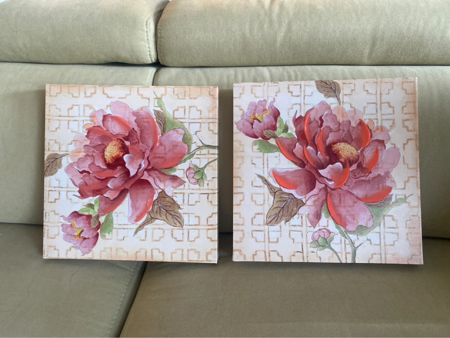 Set of 2 Floral Wall Art Prints