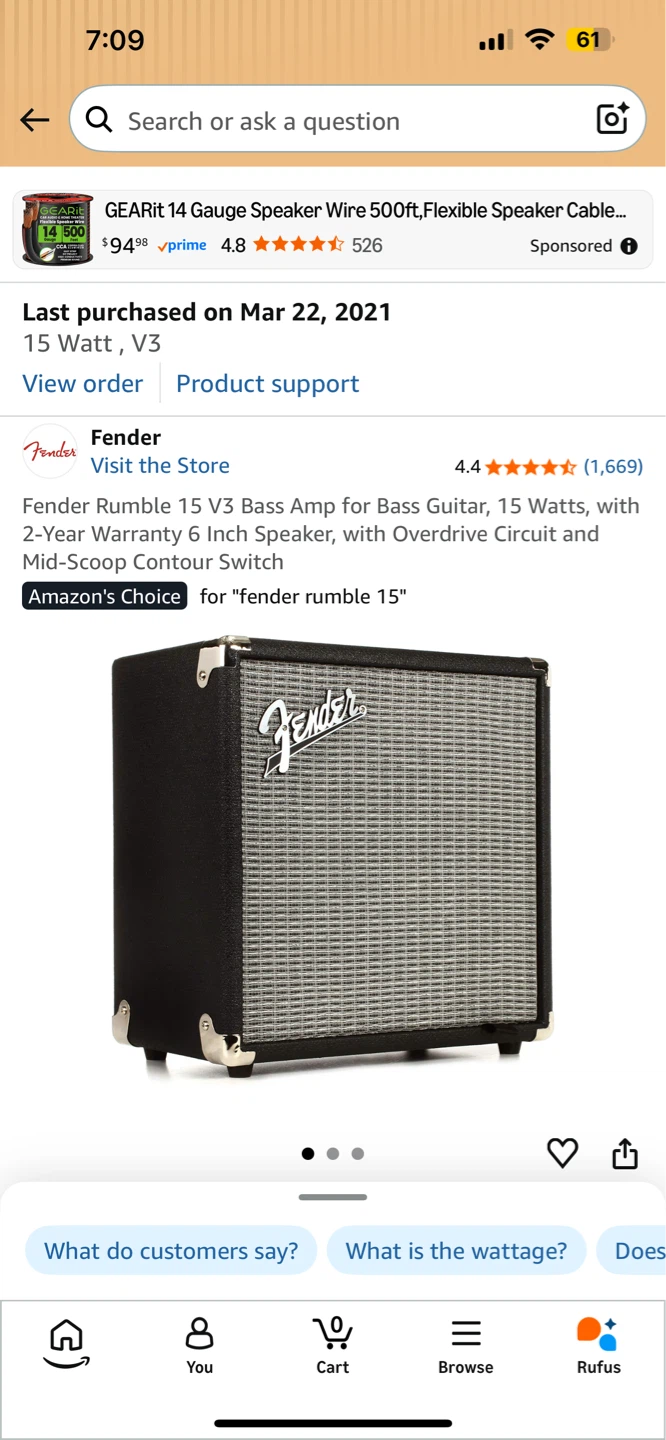 Fender Rumble 15 V3 Bass Amp - photo 4