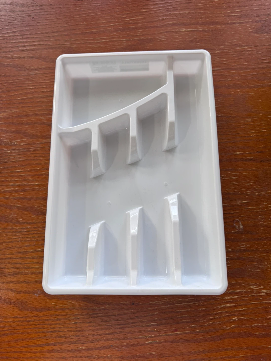 White Plastic Cutlery Organizer Tray