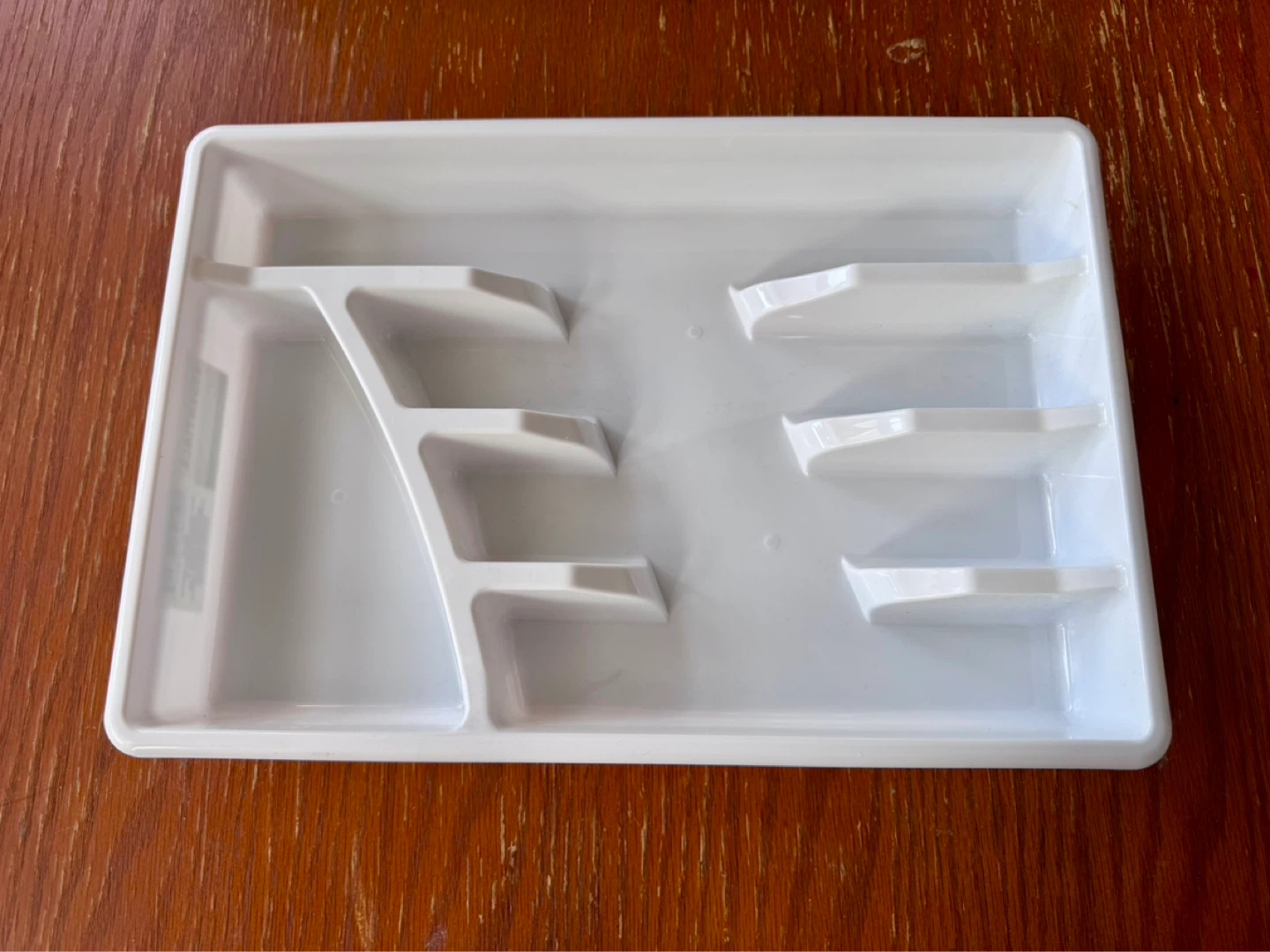 White Plastic Cutlery Organizer Tray - photo 2