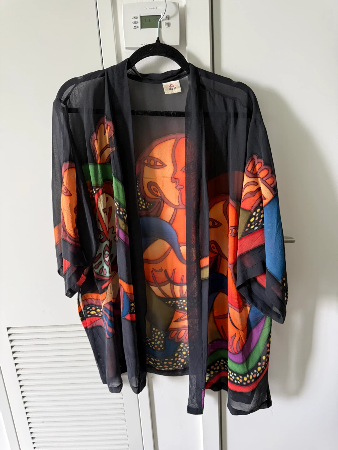 Art Print Kimono Cardigan size L