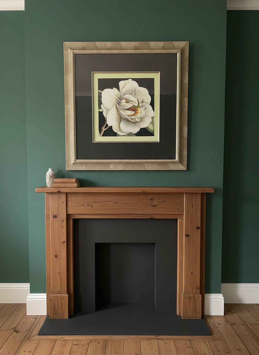 Framed Botanical Print of a White Flower