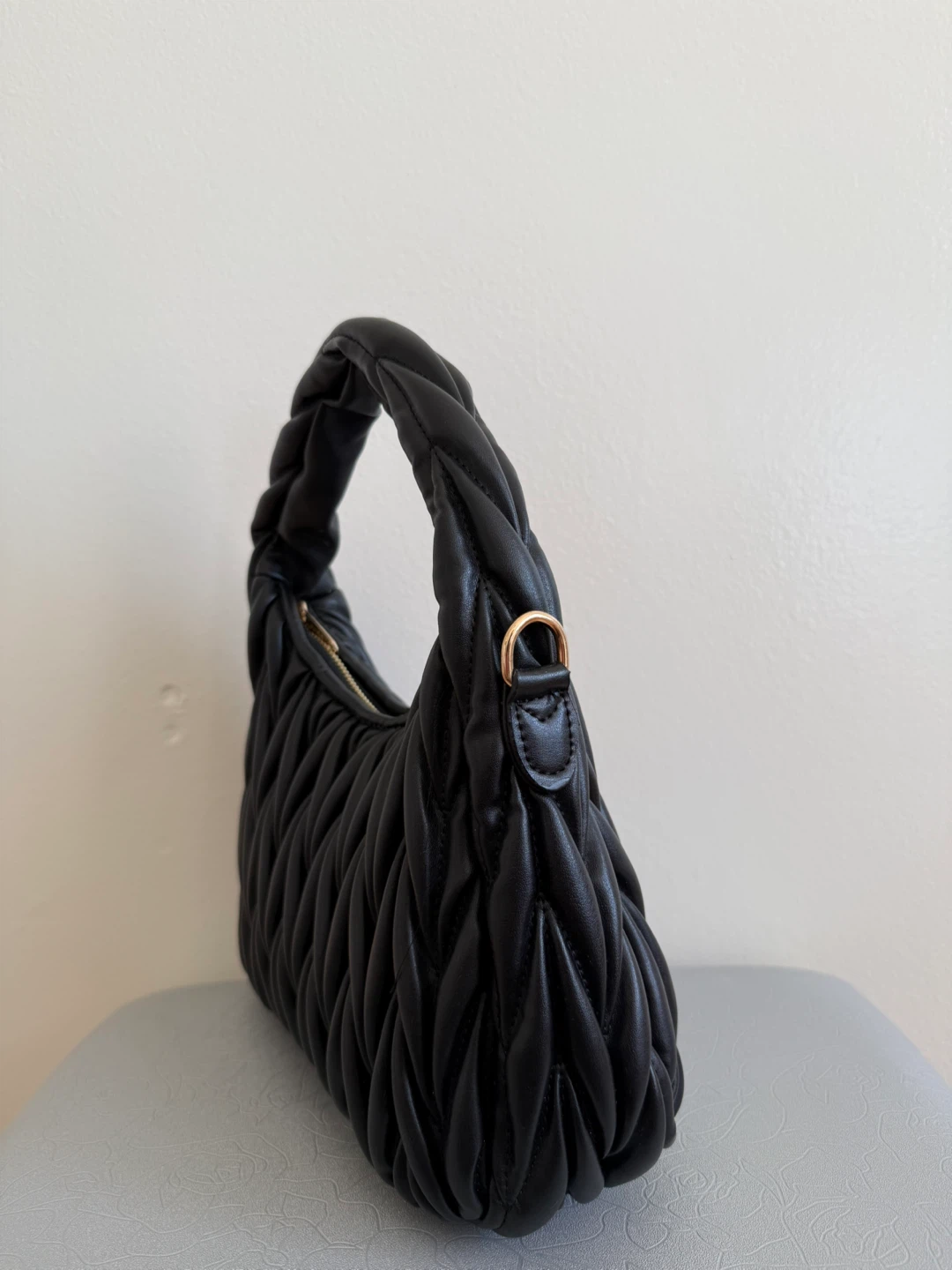 Miu Miu Black Quilted Leather Hobo Bag - photo 4