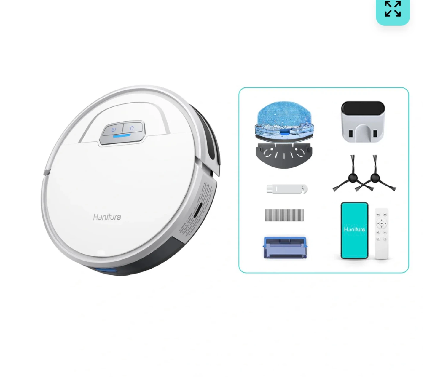Brand new Honiture Robot Vacuum, Sweeping and Mopping, 4000Pa