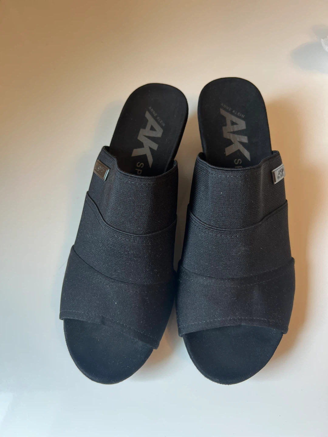 Anne Klein Sport Wedge Mules - Black