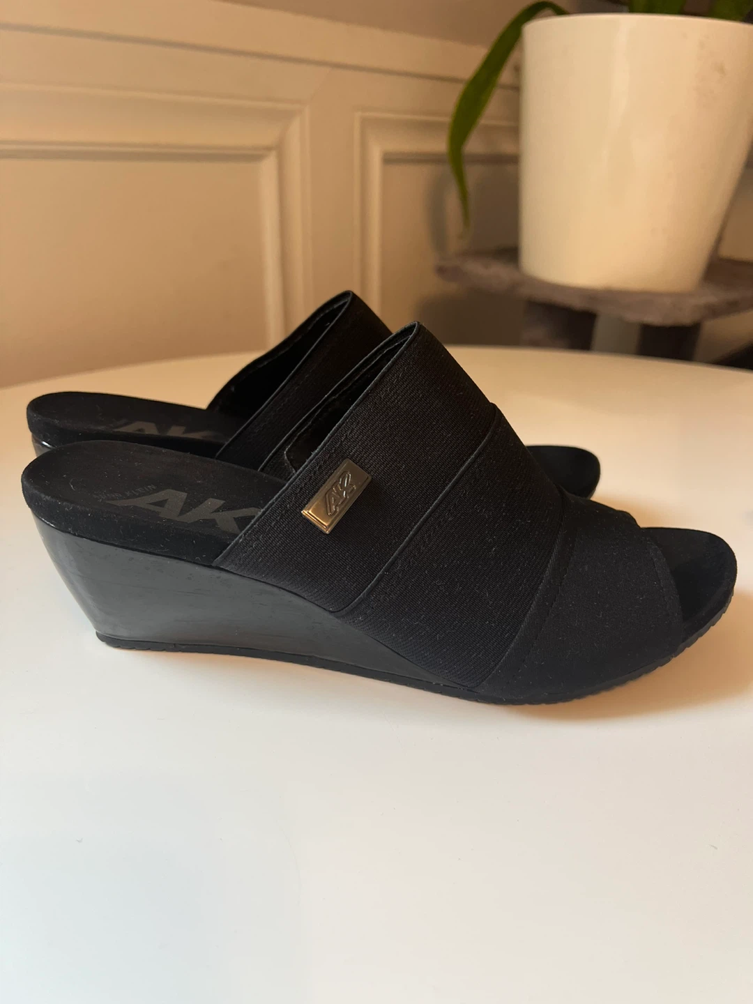 Anne Klein Sport Wedge Mules - Black - photo 2