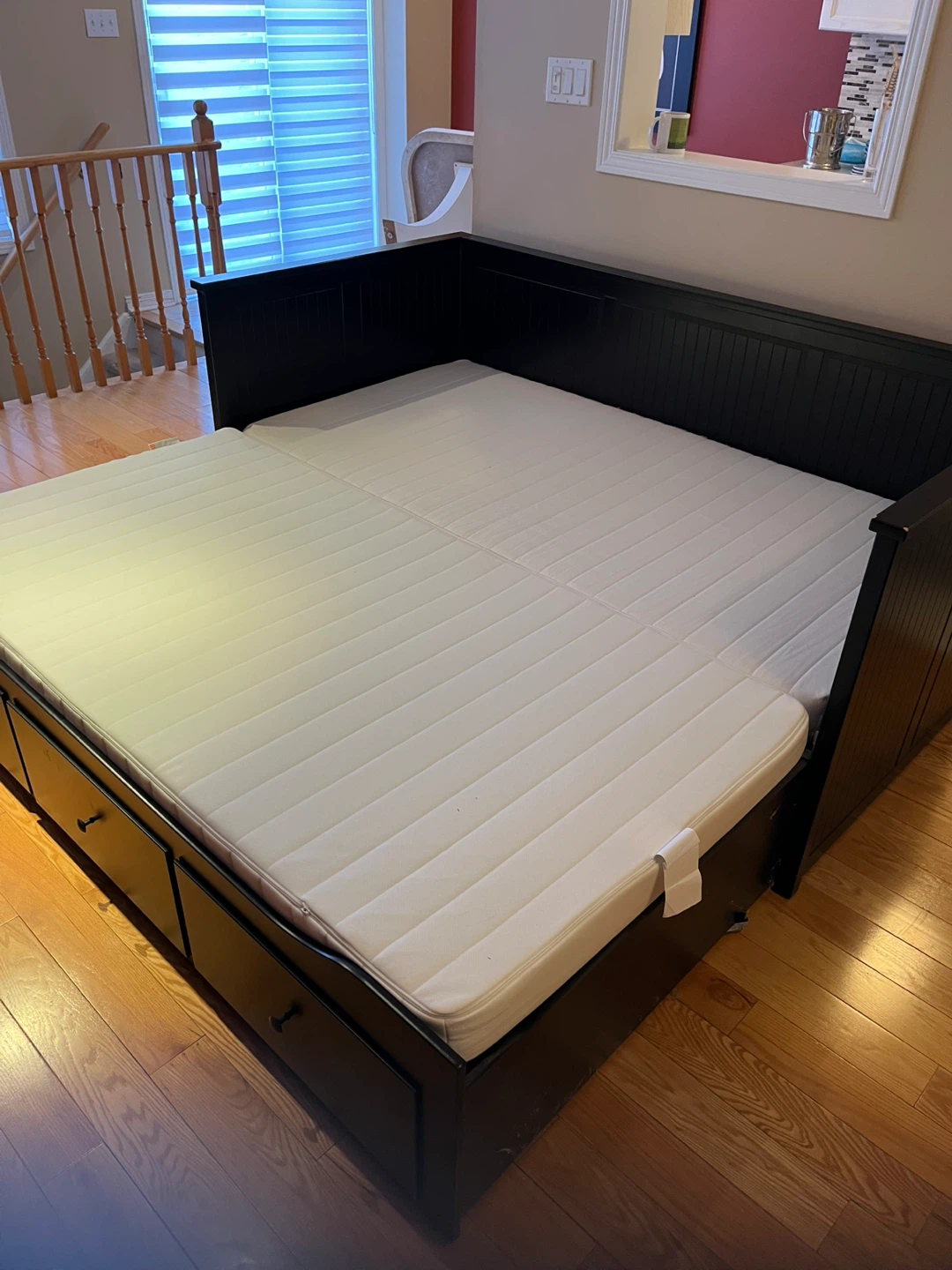 Black Daybed with Drawers and Mattress - photo 3