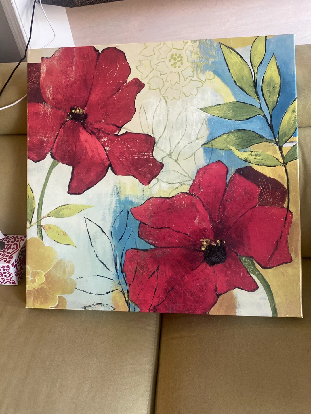 Canvas Wall Art - Red Poppies Floral