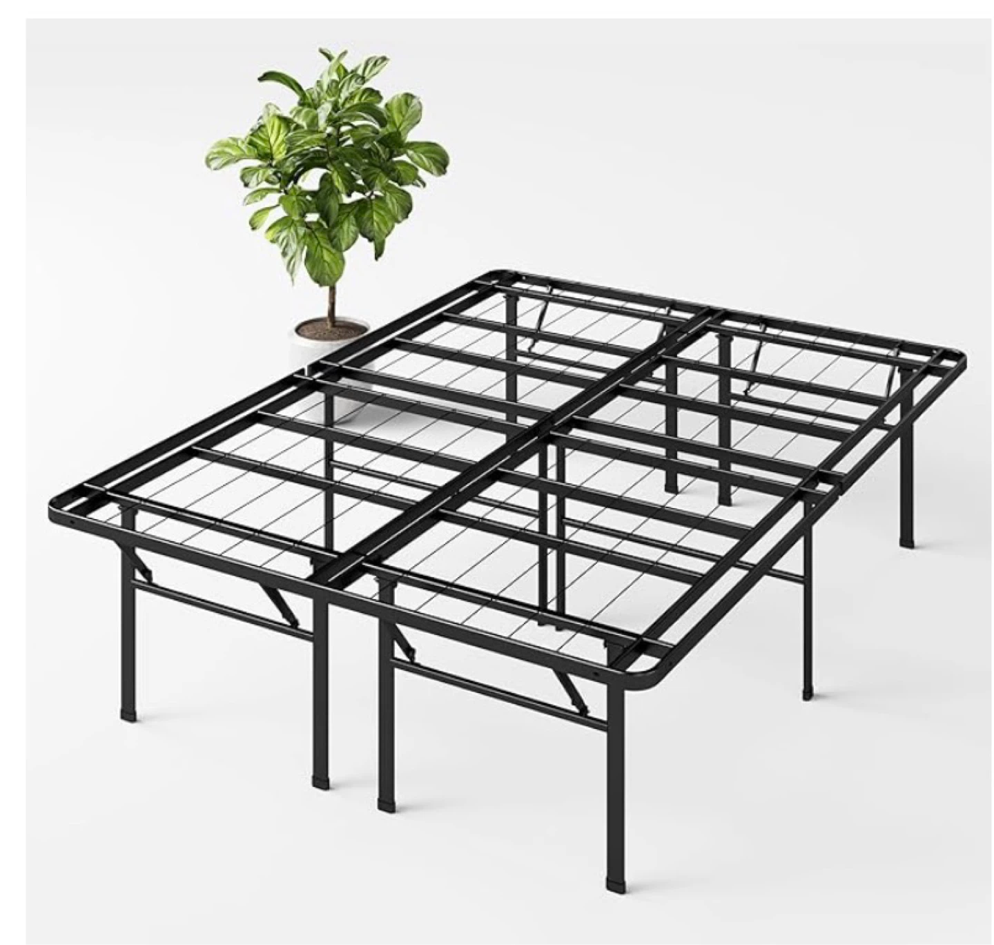 Queen Size Metal Bed Frame Tall 18 inches