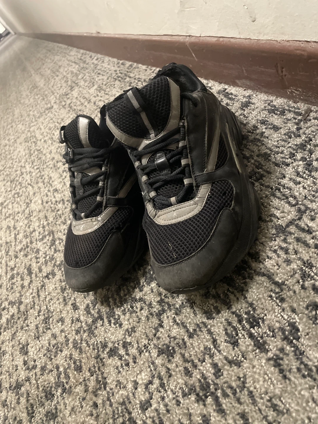 Black and Grey Running Shoes