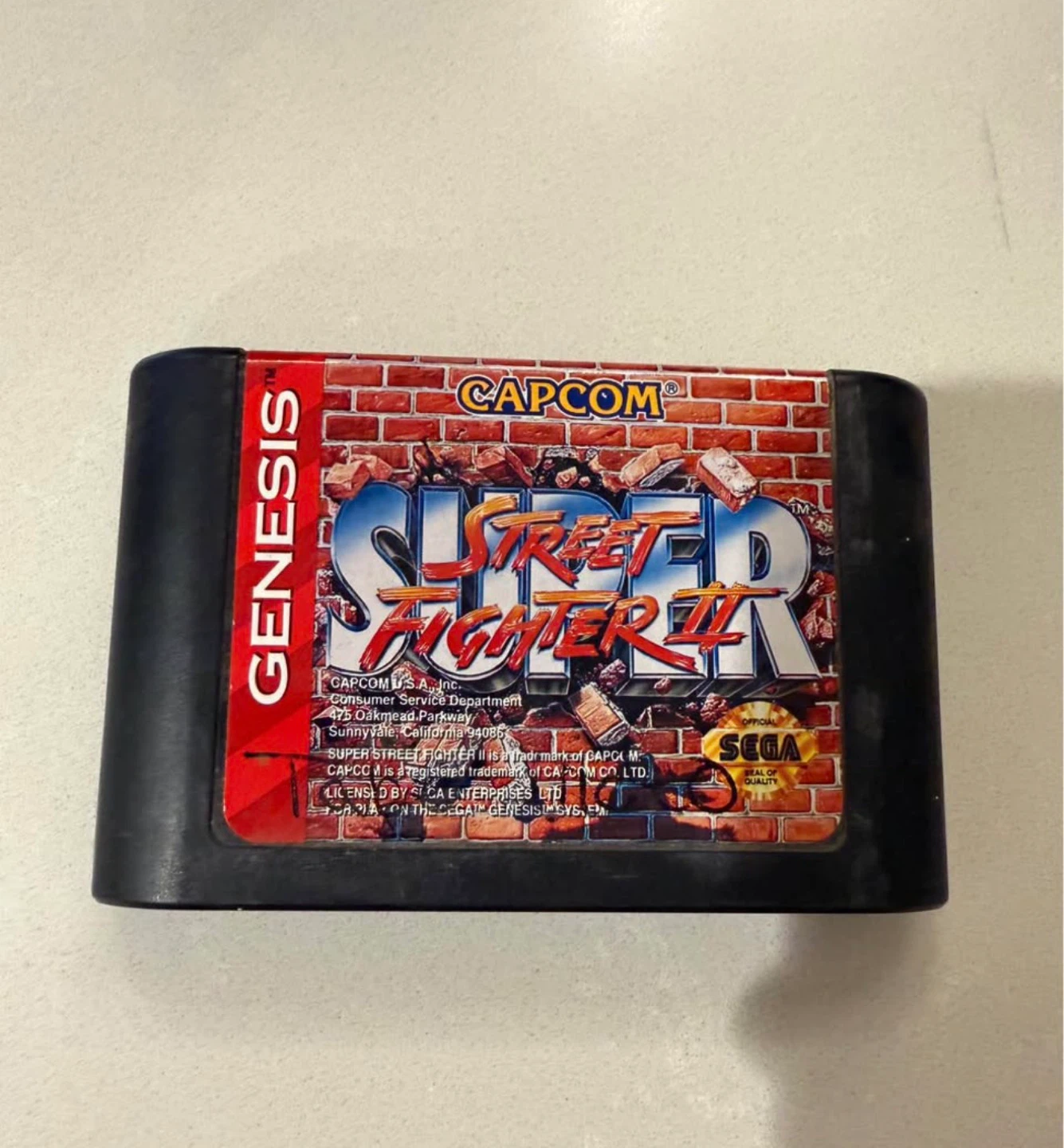Super Street II Sega Genesis Game Cartridge Tested Authentic