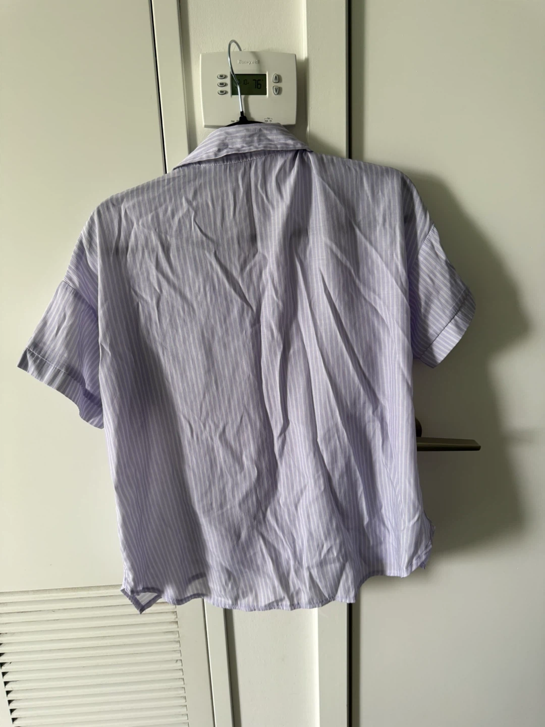Short Sleeve Striped Button-Up Shirt size L - photo 2