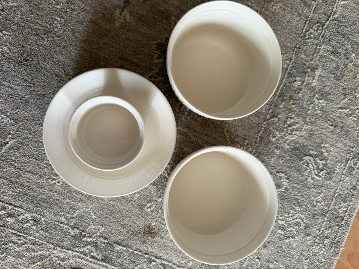 White Ramekin Set with Plates