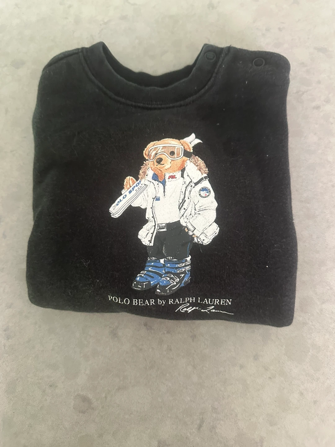 Ralph Lauren Polo Bear Sweatshirt - Black - 6 Months