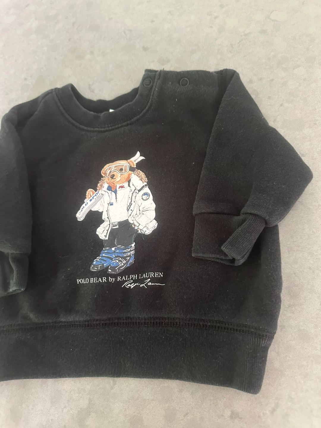 Ralph Lauren Polo Bear Sweatshirt - Black - 6 Months - photo 2