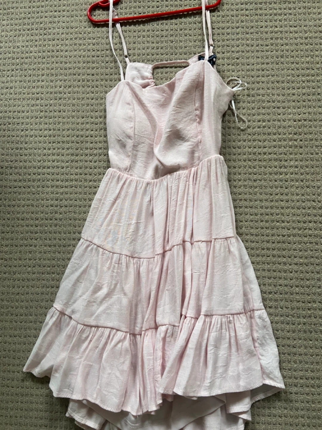 Pink Tiered Mini Dress