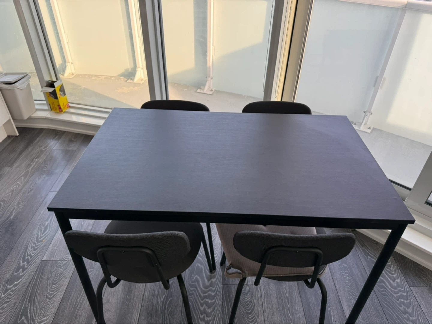 Black Dining Table Set with 4 Chairs - photo 2