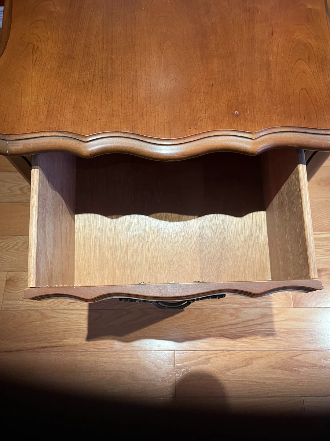 Vintage Wooden Side Table with 2 Drawers - photo 2